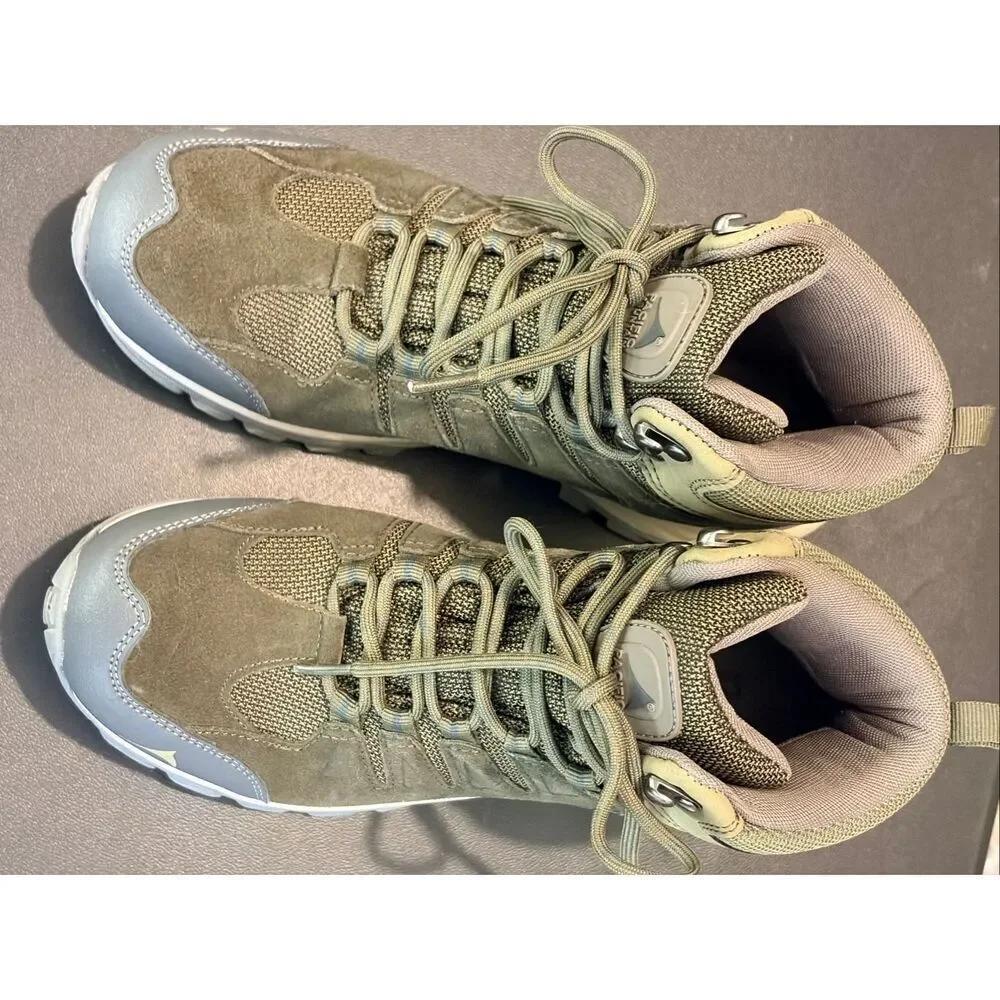 PACIFIC MOUNTAIN • BOULDER Olive Green Waterproof Hiking Ankle Boot • Ladies 9